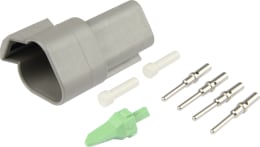 Set: Herth + Buss Steckgehäusesatz Deutsch DT, 3-polig, Rundstecker