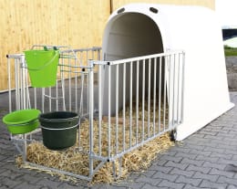 Lifestyle: KERBL Kälberiglu CalfHouse Premium Plus für 1 Kalb, mit schwerer Umzäunung