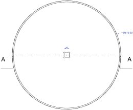 Technische Zeichnung: Eggenscheibe 610 x 6 mm, ZB Vierkant, 41 x 41 mm, gewölbt, glatt