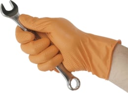 Produktbild: Einmalhandschuhe Tiger Grip, Nitril, orange