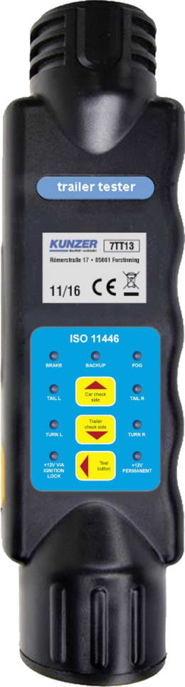 Produktbild: KUNZER Prüfgerät Trailer Tester 12 V, für 13-polige Stecker und Steckdosen