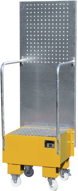Produktbild: BAUER® SÜDLOHN Auffangwanne LPW-60-1, für 1 x 60 l Fass, lackiert, fahrbar, mit Gitterrost