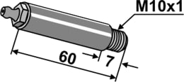 Technische Zeichnung: Industriehof® Schmiernippel M 10 x 1 AG, Länge 67 mm, Länge Gewinde 7 mm, lang