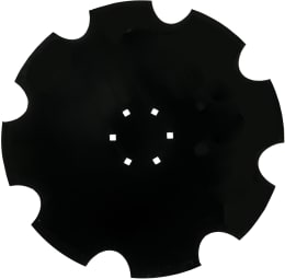Produktbild: Eggenscheibe 620 x 6 mm, LK 130 mm, gewölbt, gezahnt, Bohrungen 4-kant für Lemken Kurzscheibenegge Rubin