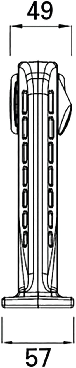 Technische Zeichnung: Herth + Buss LED-Positionsleuchtensatz BDS-2 links/rechts, 204 x 194 x 57 mm, 12 – 24 V