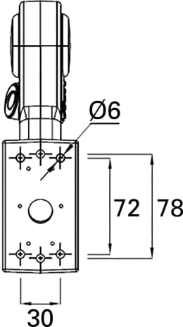 Technische Zeichnung: Herth + Buss LED-Positionsleuchtensatz BDS-2 links/rechts, 204 x 194 x 57 mm, 12 – 24 V