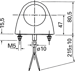 Technische Zeichnung: Herth + Buss Positionsleuchte short links/rechts weiß, rot, mit Halter