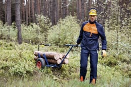Lifestyle: Holztrolley für Meterholzstämme bis zu 50 cm Durchmesser oder Holzbündel