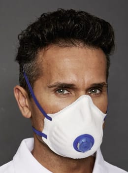 Produktbild: Ekastu Halbmaske M@ndil SL FFP2/V D, filtrierend, mit Ausatemventil, Einwegmaske