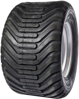 Produktbild: Komplettrad BKT Flotation 648 mit breitem Profil auf silberner Felge