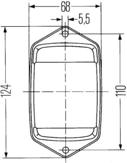 Technische Zeichnung: Hella® Schutzkappe für Blinkleuchten