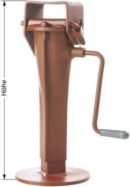 Produktbild: Teleskop-Stützfuß Stützlast 4,0 t, Höhe 485 – 685 mm, Hub 200 mm, mit Getriebkurbel