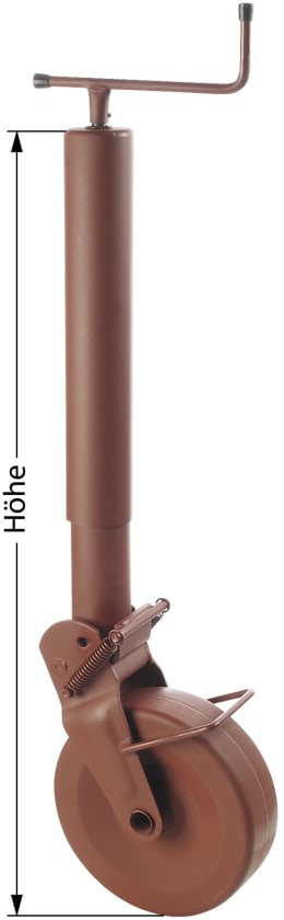 Produktbild: Stützrad Stützlast 1.500 kg, Rohr 90 mm, leicht, halbautomatisch, Blockierungsfeder