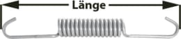 Produktbild: Zugfeder 120 mm für Bremsbacke Achse ADR, FAD