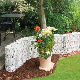 Lifestyle: bellissa U-Gabione 60 x 20 x 45 cm silber