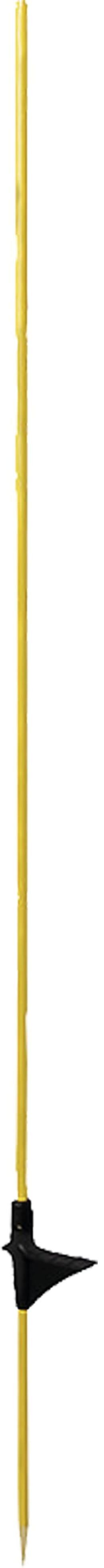Produktbild: Patura Zaunpfahl 1,15 m Fiberglas gelb rund, mit eingeklebter Trittstufe, angespitzt, 10 St. 111510