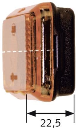 Produktbild: Jokon Seitenmarkierungsleuchte SMLR130 quadratisch, links/rechts, 74 x 45 x 22,5 mm, waagerecht, senkrecht