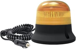 Produktbild: LED-Blitzleuchte, orange, 12 – 55 V, Magnethaftung, mit Verpolungsschutz, Spiralkabel mit Stecker für Zigaretten