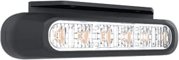 Produktbild: LED-Warnblinkleuchte oval, weiß, 132,7 x 28,2/35,4 x 28,0 mm, 12 – 36 V