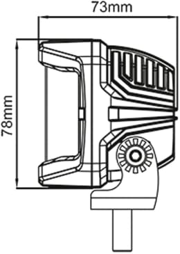 Technische Zeichnung: LED-Arbeitsscheinwerfer 1.516 lm/30 W, 10 – 30 V, weite Ausleuchtung