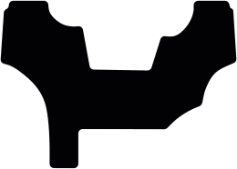Produktbild: Fußmatte Velours schwarz, für Massey Ferguson Traktor MF 4707, ab Bj. 17