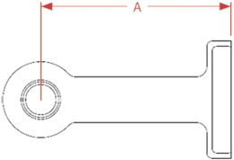 Technische Zeichnung: Walterscheid Zugöse ZO74054-40D-6, Ø Öse 40 mm, mit 6-Loch-Flansch 100 x 110 mm
