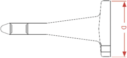 Technische Zeichnung: Walterscheid Zugöse ZO74054-40D-6, Ø Öse 40 mm, mit 6-Loch-Flansch 100 x 110 mm