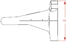 Technische Zeichnung: Walterscheid Zugöse Zo5145, Ø Öse 50 mm, mit 8-Loch-Flansch 145 x 145 mm