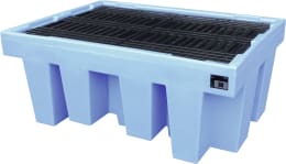 Produktbild: BAUER® SÜDLOHN Auffangwanne WP-PE 1/11 Auffangvolumen max. 1.000 l, mit Lochrost, für 1 x 1.000 l-IBC