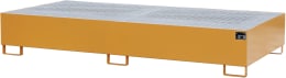 Produktbild: BAUER® SÜDLOHN Auffangwanne AW 1000-2, für 2 x 1.000 l-IBC, lackiert, gelborange (RAL 2000), mit Gitterrost