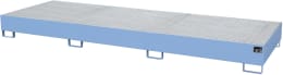 Produktbild: BAUER® SÜDLOHN Auffangwanne AW 1000-3, für 3 x 1.000 l-IBC, lackiert, lichtblau (RAL 5012), mit Gitterrost