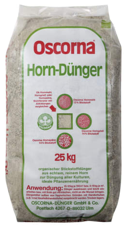 Produktbild: Oscorna® Hornmehl organischer Stickstoffdünger 25 kg Sack Mehl