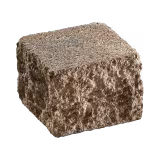 Produktbild: casafino Gartenmauer Beton Bruchsteinmauer muschelkalk-nuanciert, Halb-Endelement-Abdeckstein, 15 x 15 x 12 cm