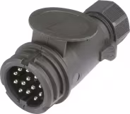 Produktbild: Herth + Buss Stecker 12 V, 13-polig, Schraubanschluss, Kunststoff