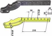Technische Zeichnung: Industriehof® Stielhalter universal für Spurlockerer