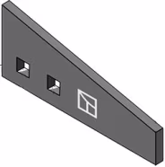 Produktbild: Industriehof® Streuzinken, 110 mm x 5 mm, Bohrung 9 mm, für Streuwerk Stalldungstreuer Strautmann