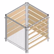 Produktbild: bellissa Komposter Holz/Metall mit Sieb, feuerverzinkt 100 x 100 x 100 cm