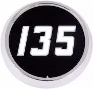 Produktbild: Typenschild MF135 für Traktor Massey Ferguson 135, 135 Petrol, Kunststoff