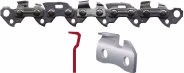 Produktbild: Oregon® Sägekette 91PX 3/8" P, 1,3 mm, Halbmeißel mit Detailansicht eines Kettenglieds