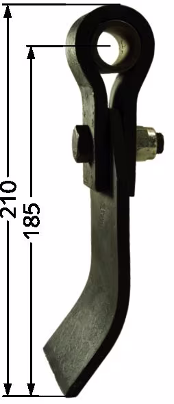 Technische Zeichnung: Industriehof® Schlegelmesser 210 x 75 x 7 mm, für Mulcher Agram, Taarup