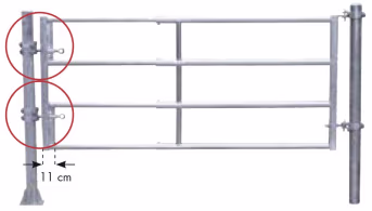 Produktbild: Patura Tor RS4, 295 – 405 cm, 4 Horizontalstreben