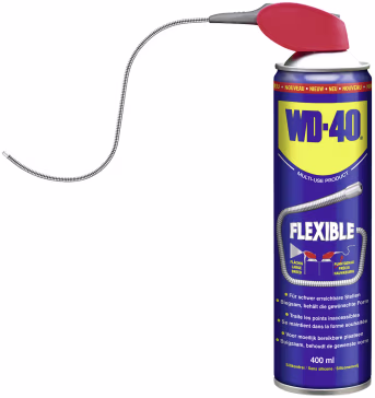 Produktbild: WD-40® Multifunktionsspray Flexible 400 ml, mit flexiblem, klappbarem Metall-Sprührohr