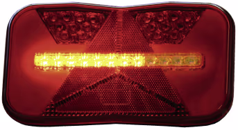 Produktbild: LED-Schlussleuchte Rio II, 12 V, mit rotem und gelbem Leuchtbereich