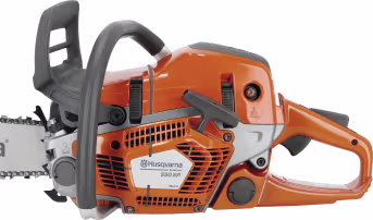 Produktbild: Husqvarna Benzin-Kettensäge 550 XP Mark II in Orange mit grauem Griff, Seitenansicht