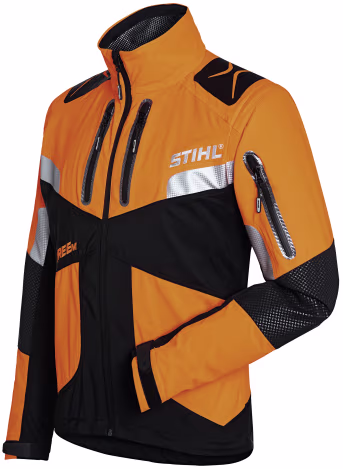 Produktbild: STIHL Forstjacke Advance X-TREEm, schwarz, silber, warnorange