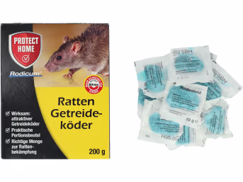 Produktbild: Protect Home Ratten Getreideköder 200 g Karton zur Rattenbekämpfung