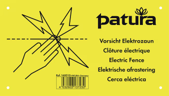Detailbild: Patura Warnschild Vorsicht Elektrozaun, Kunststoff