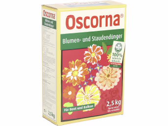 Produktbild: Oscorna® Blumen und Staudendünger organischer NPK 6+9+0.5 2,5 kg Karton Pulver