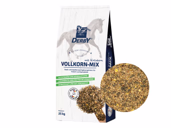 Produktbild: DERBY® Vollkorn-Mix mit Kräutern proteinarmes, staubarmes Pferdemüsli
