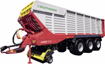 Produktbild: Pöttinger Ladewagen Jumbo 7540 Ladevolumen 54 m³ mit Mehrzweck-Rotor